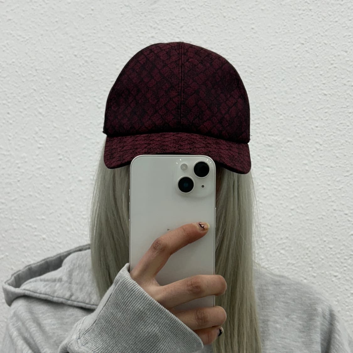 보테가베네타 코튼베이스 레드체크 볼캡 상품이미지1