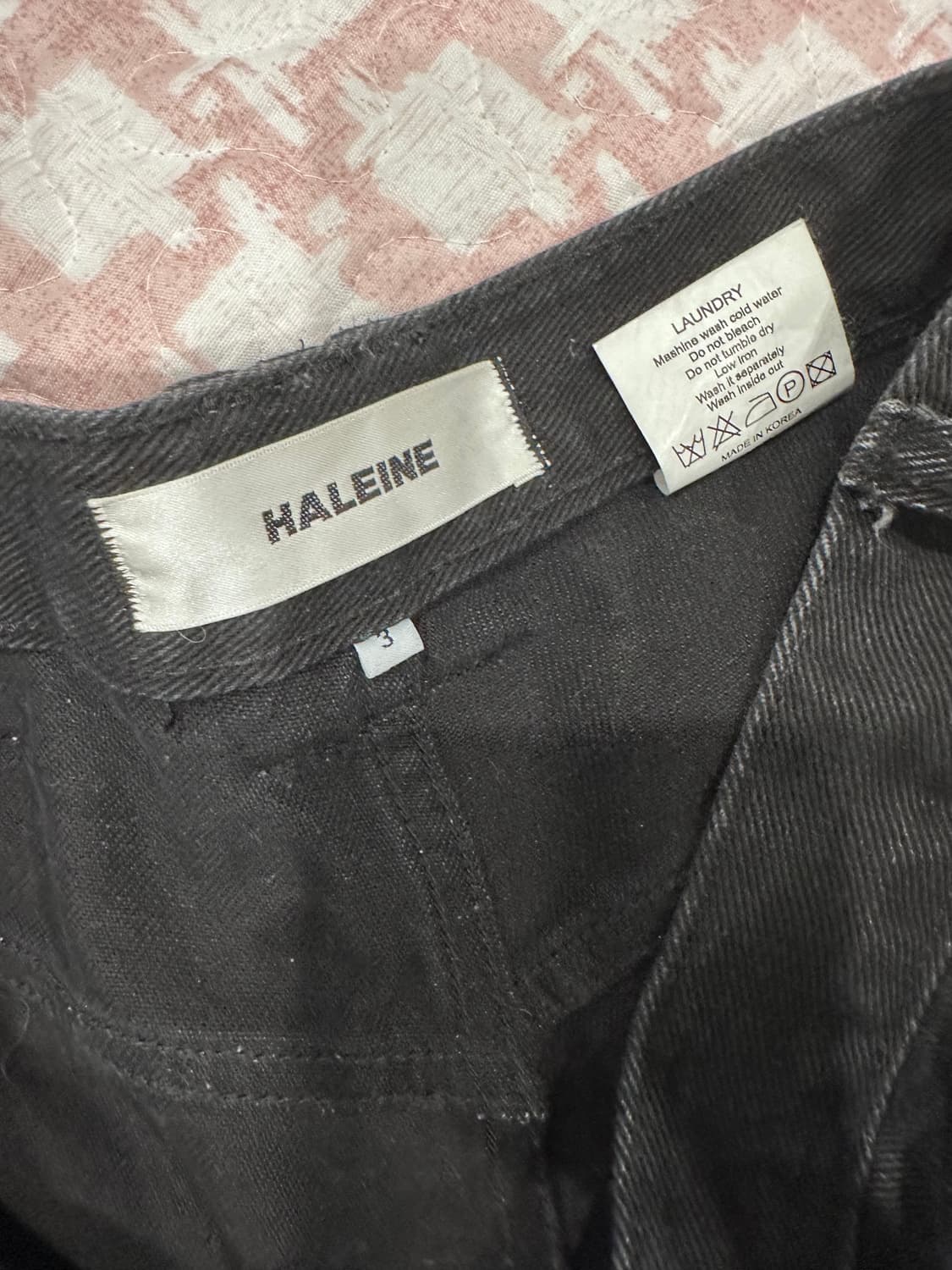 [3]알렌느 카펜터 카고 워시드 블랙진 상품이미지7