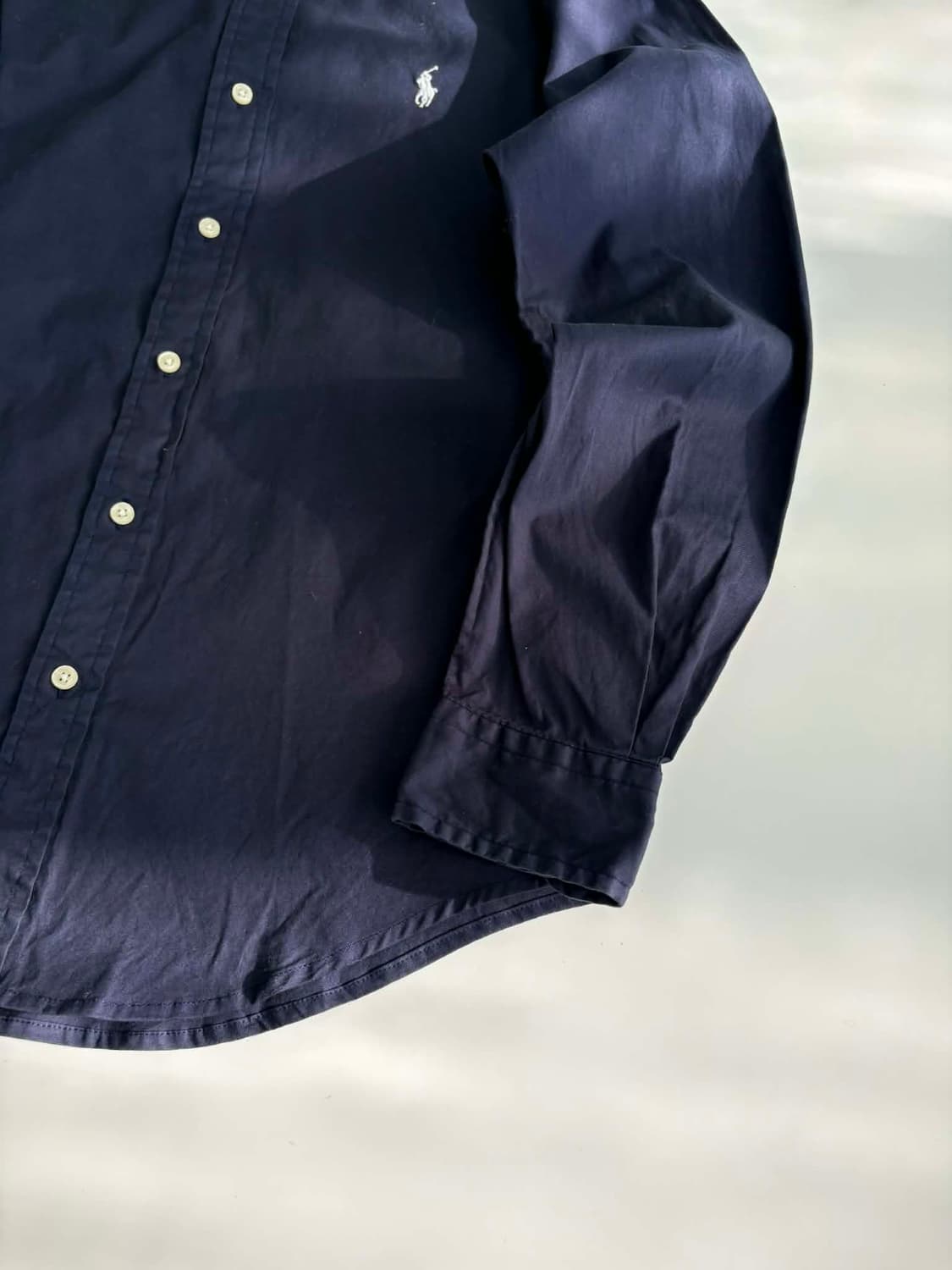 [S] 폴로 랄프로렌 QR라벨 네이비 클래식 트윌 셔츠 상품이미지8