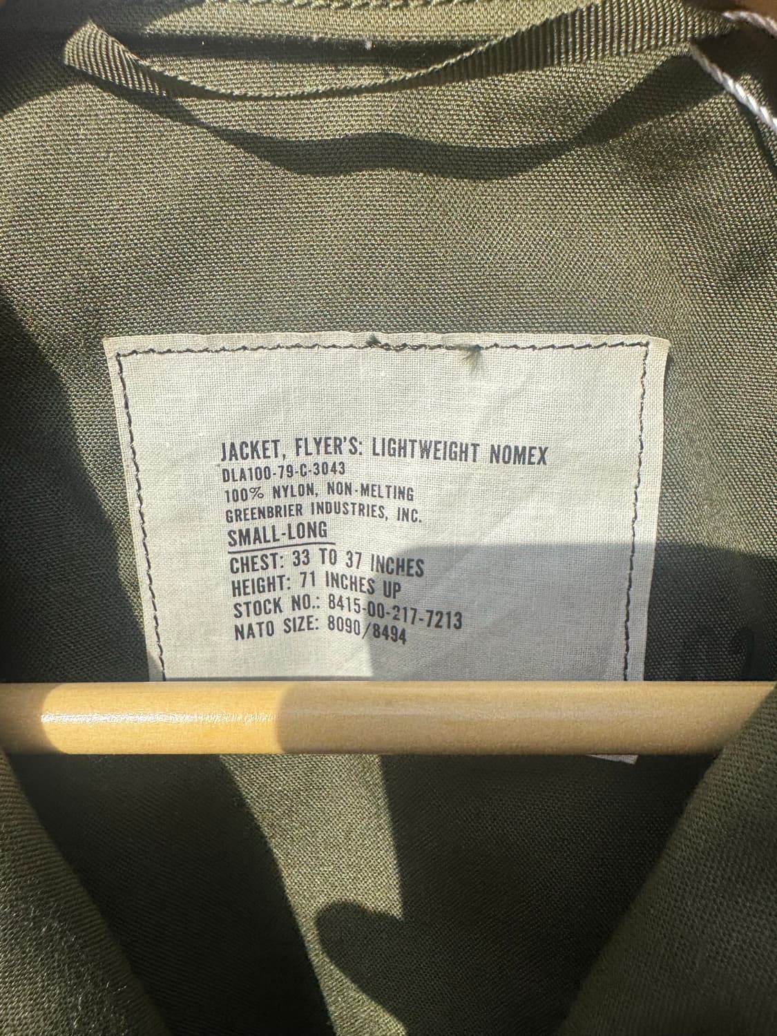 70s 미군 오리지널 조종사 경량 자켓 탱커 공군 노멕스 항공 자켓 상품이미지9