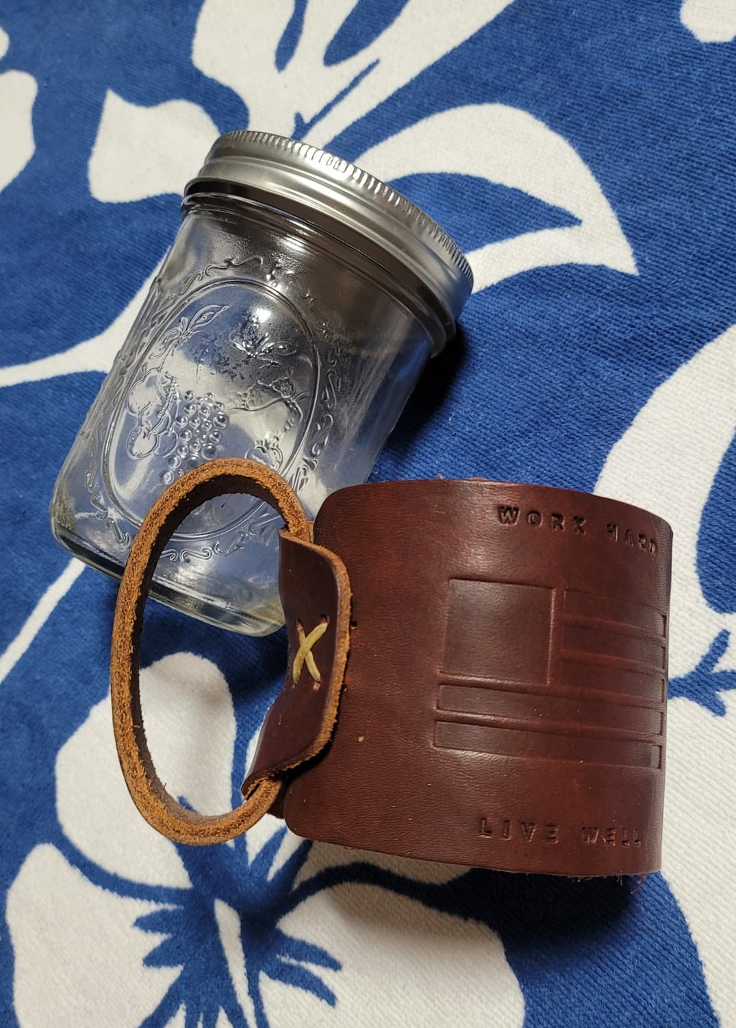 미국산 핸드크레프트 가죽 볼 휴대용 유리컵 상품이미지10