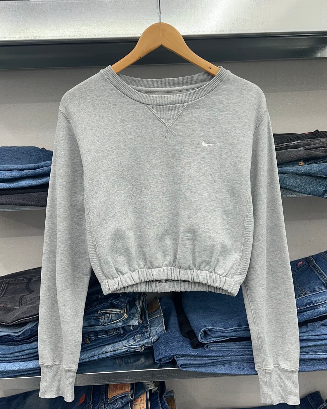 (WOMEN)나이키 크롭 맨투맨-M1739 상품이미지3