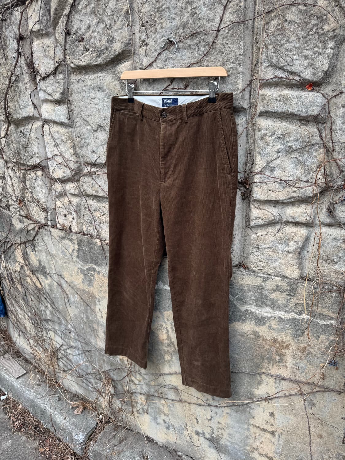 폴로 랄프로렌 빈티지 코듀로이 치노 팬츠 브라운 32 상품이미지3