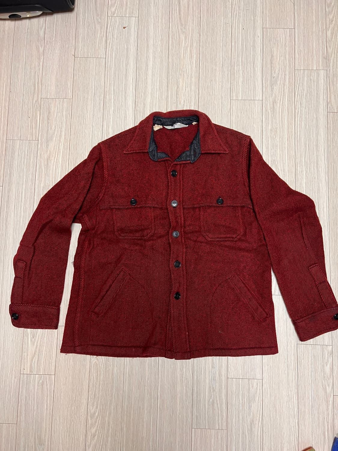 울리치 버건디 울 자켓 L 상품이미지1