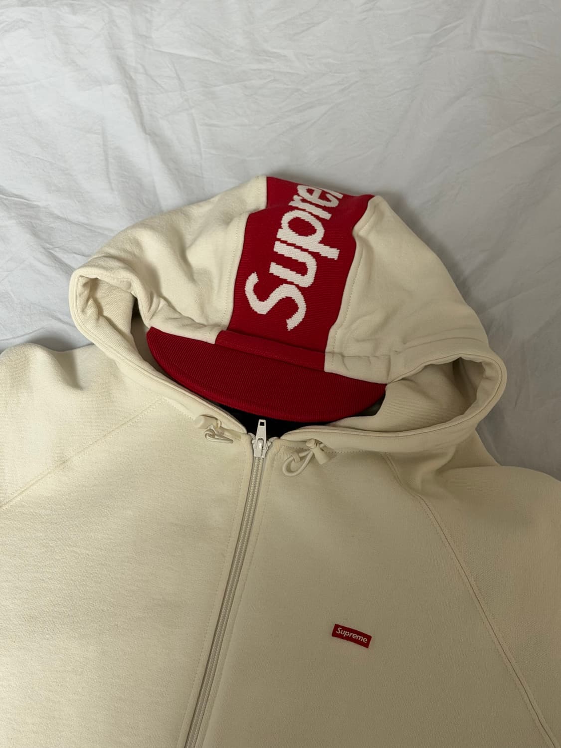 슈프림 후드집업 아이보리 색상 L 사이즈 상품이미지1