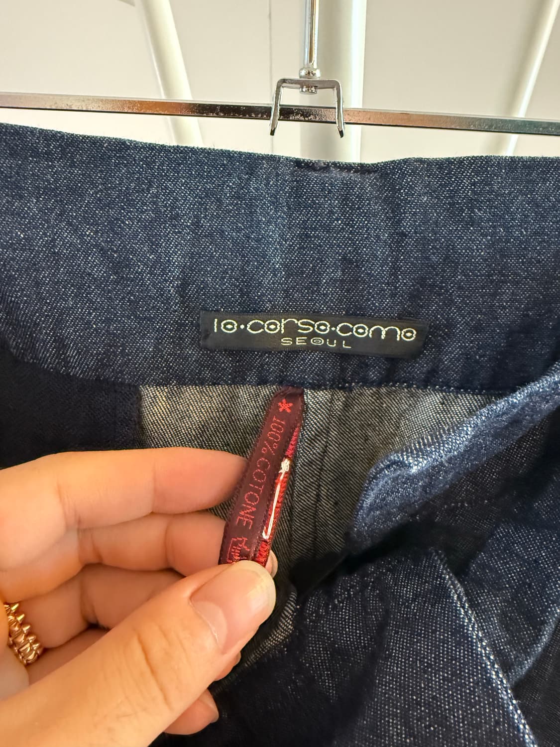 벨트 데님 와이드 팬츠 상품이미지5