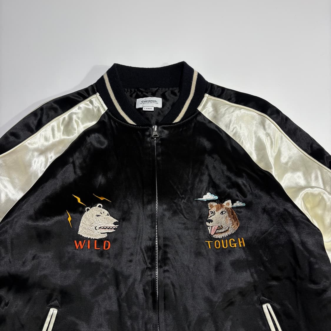 커버낫 자수 블랙 스카잔 자켓 상품이미지2