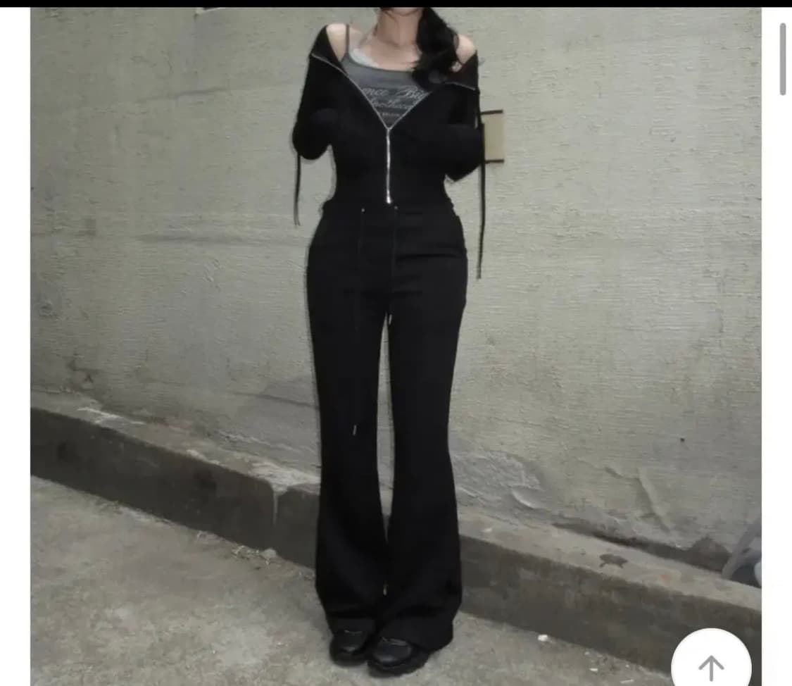 에이블리 부츠컷 슬랙스 트레이닝팬츠 여리핏 y2k  상품이미지3