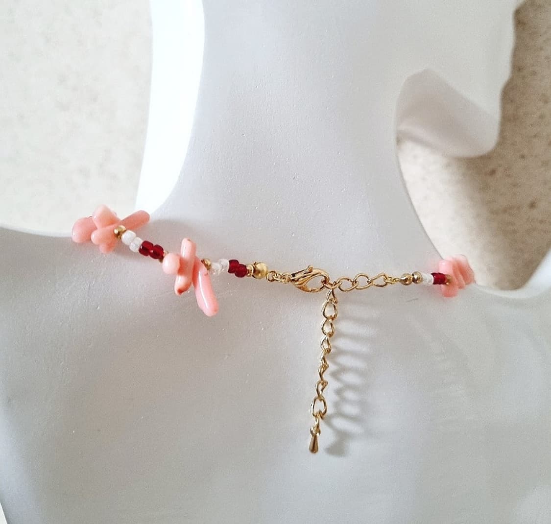 세컨핸드) 산호 비즈 목걸이 상품이미지7