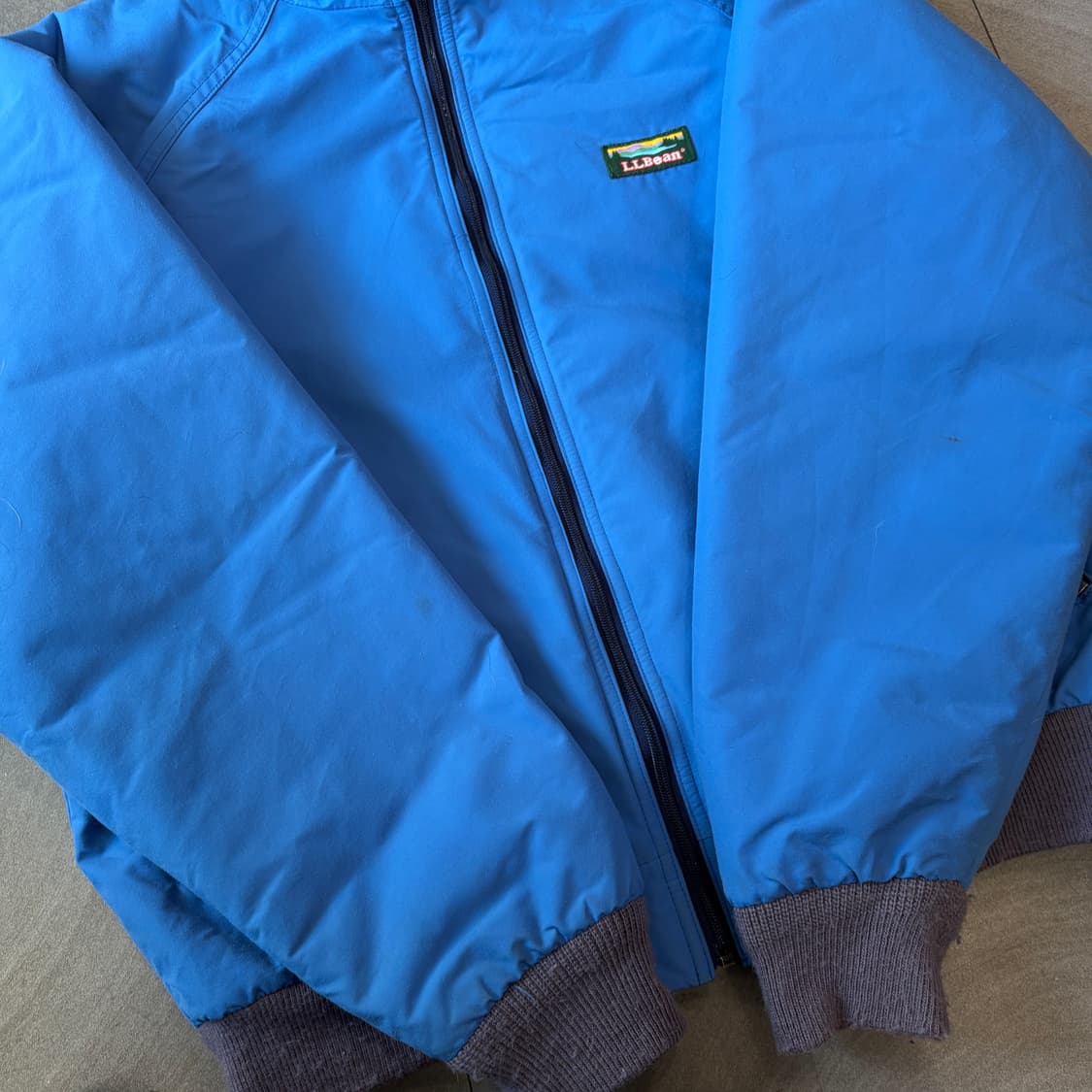 90s L.L.bean 90년대 미국 생산 엘엘빈 블루 컬러 웜업 자켓 상품이미지7
