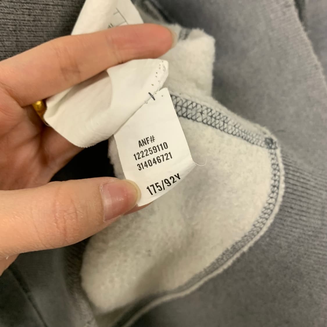 아베크롬비 y2k 와투케 헤비코튼 그레이 후드집업 상품이미지5