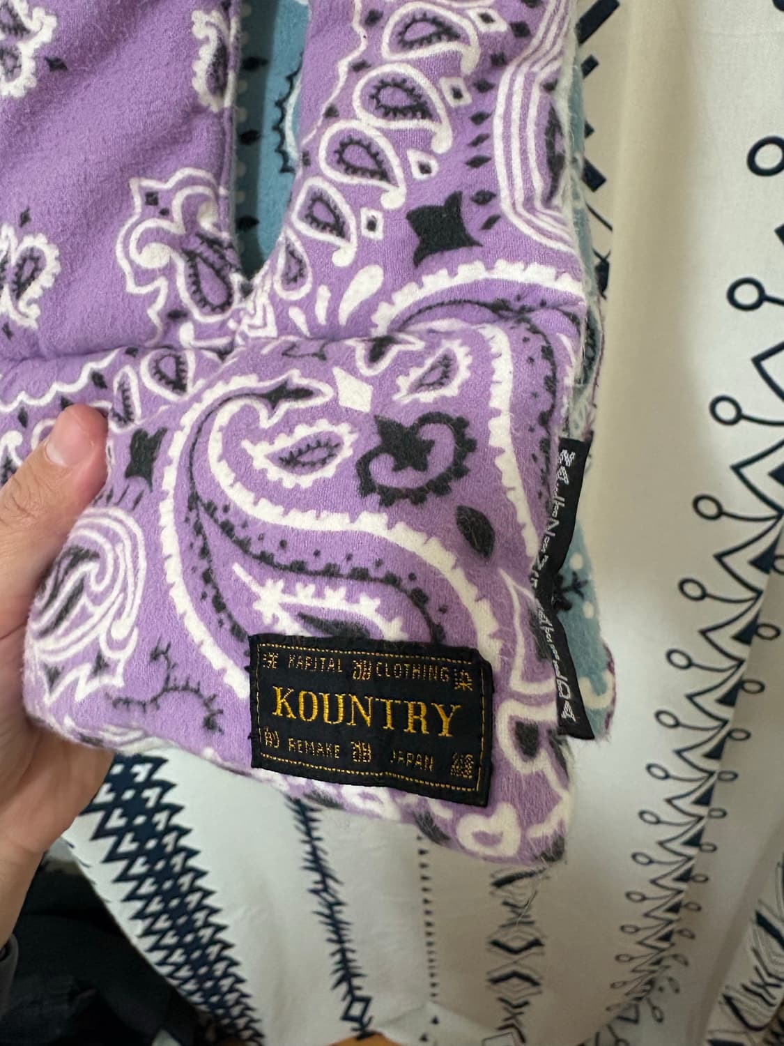 캐피탈 KAPITAL 넬 반다나 pt 리버서블 KESA 머플러 상품이미지6