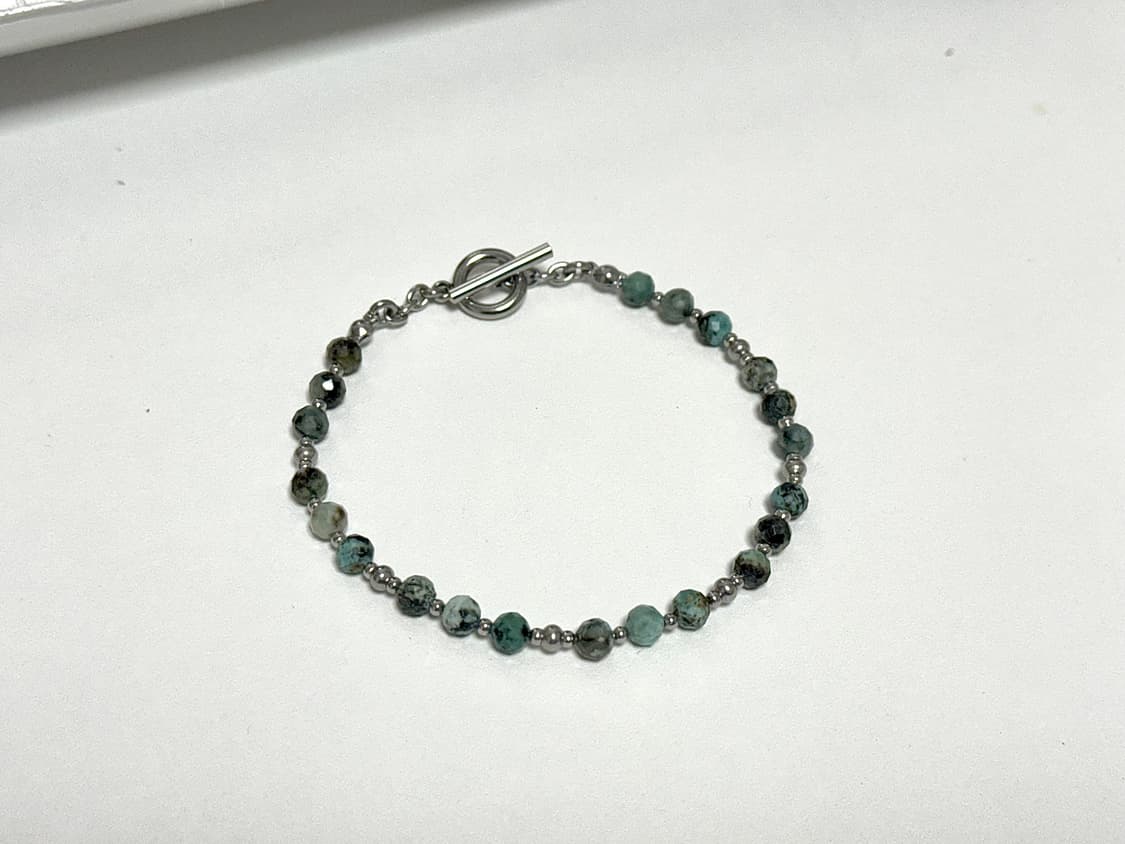 (맞춤 사이즈) 천연석 아프리카 터키석 고급 원석팔찌 상품이미지3