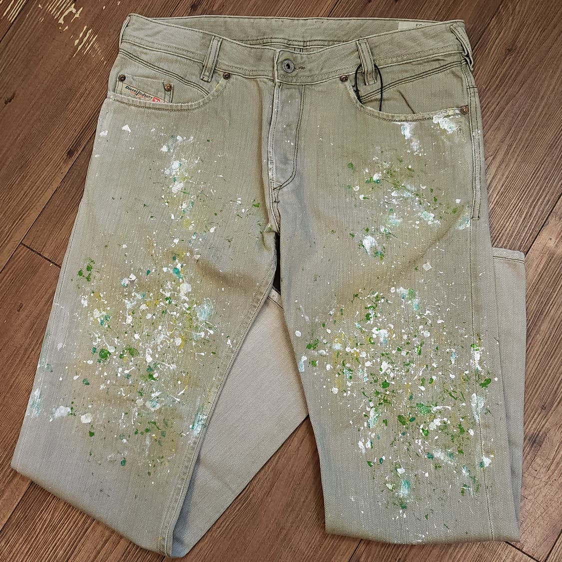 디젤 헤비코튼 코튼 팬츠 워크팬츠 페인팅 커스텀 33 상품이미지10