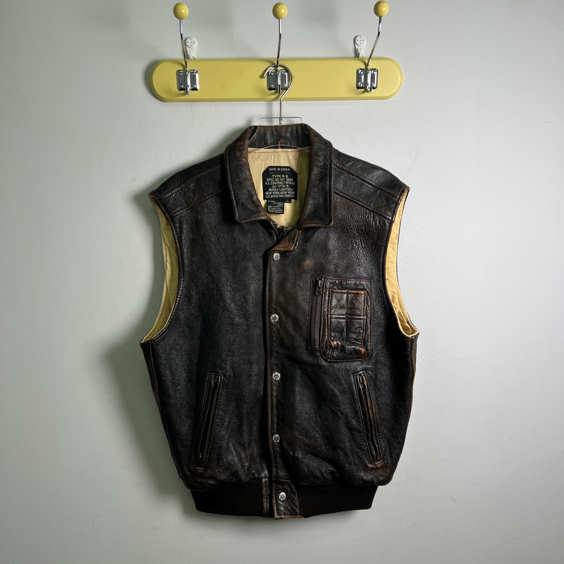 Avirex 아비렉스 B-9 레더 베스트 L 상품이미지1