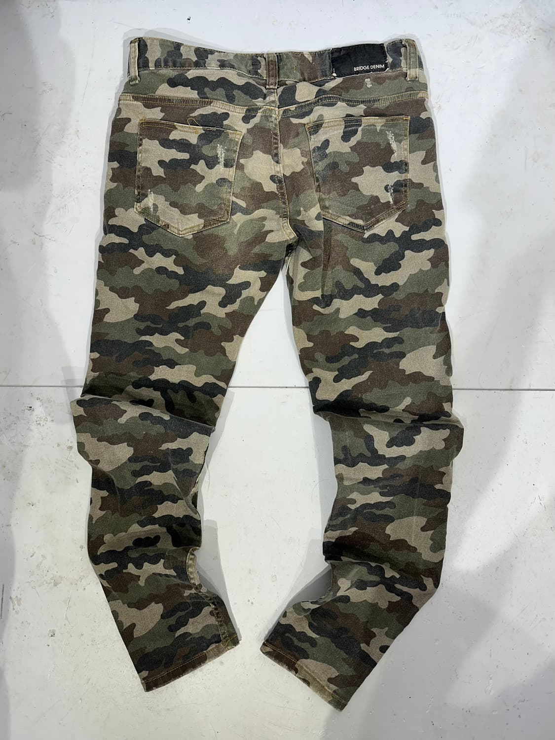 빈티지 카키 카모 밀리터리 카고 팬츠  상품이미지5