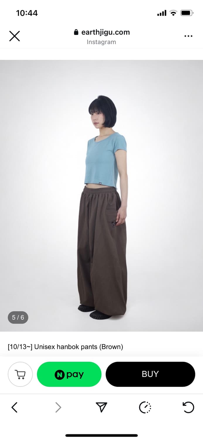 Earthjigu 한복팬츠 브라운 상품이미지3