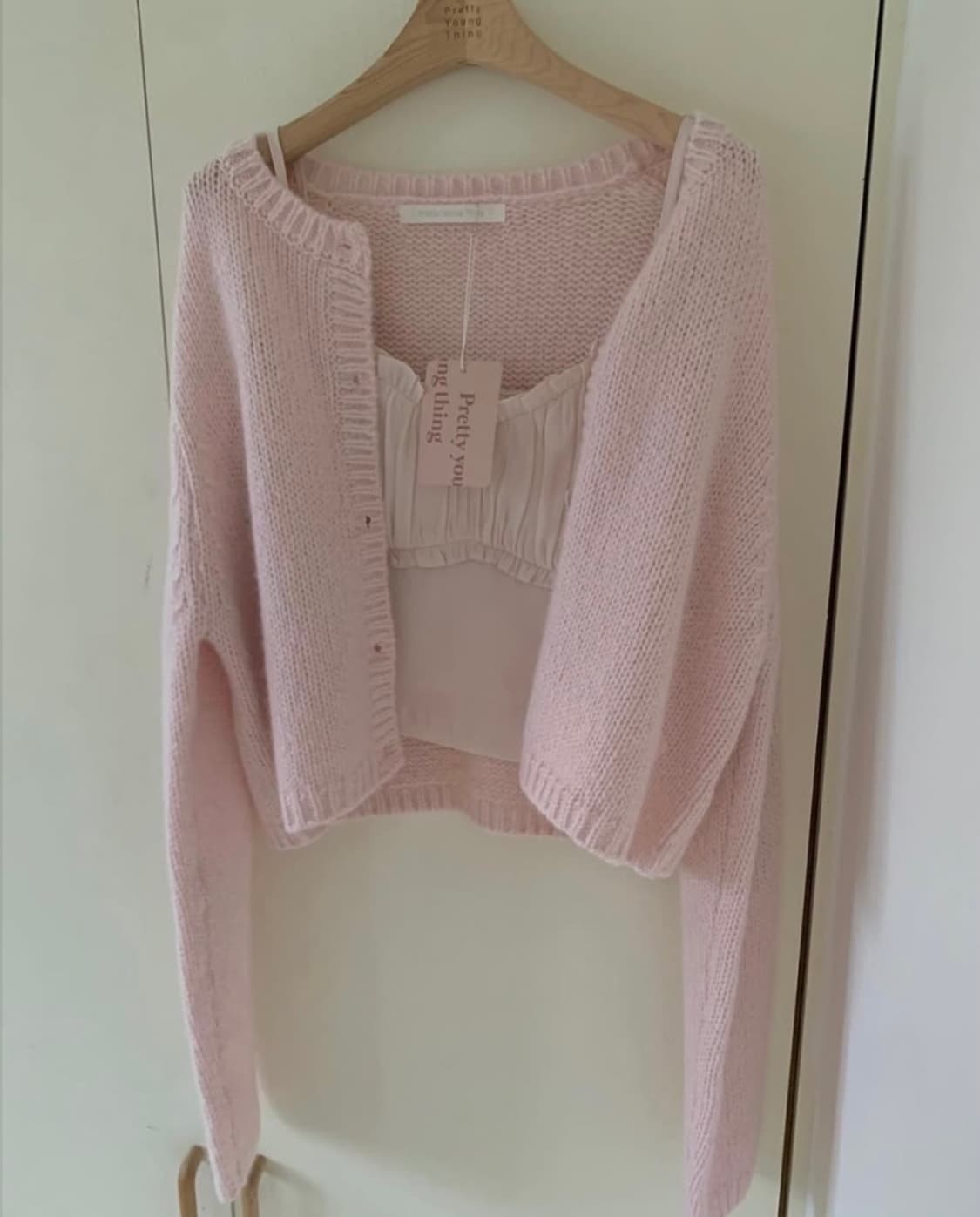 (새상품)🎀pyt 프리티영띵 마론 프릴 러블리 뷔스티에 상품이미지4