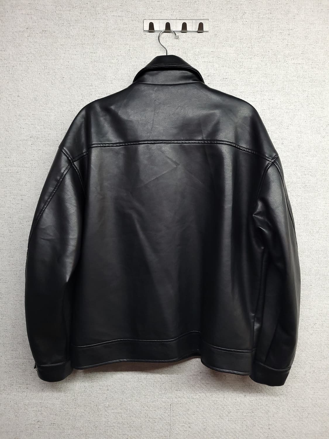 무드인사이드 투웨이 비건 레더 자켓 상품이미지8