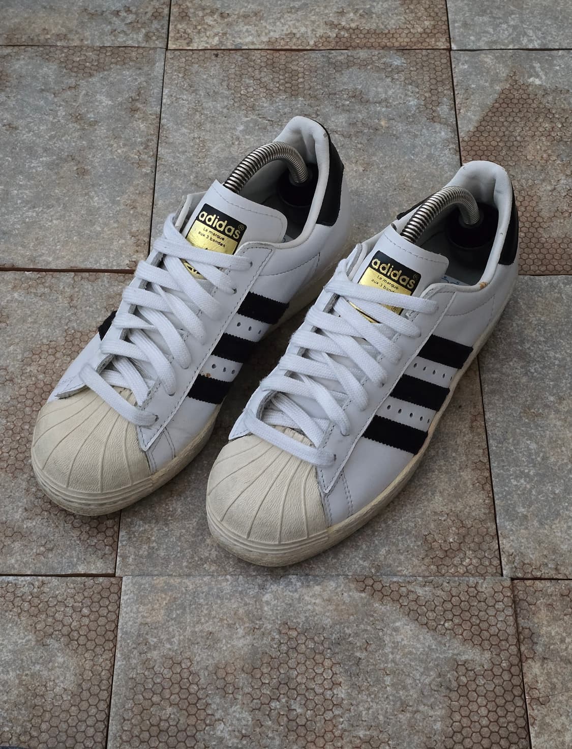 (225)아디다스 슈퍼스타 80s 화이트 블랙 상품이미지1