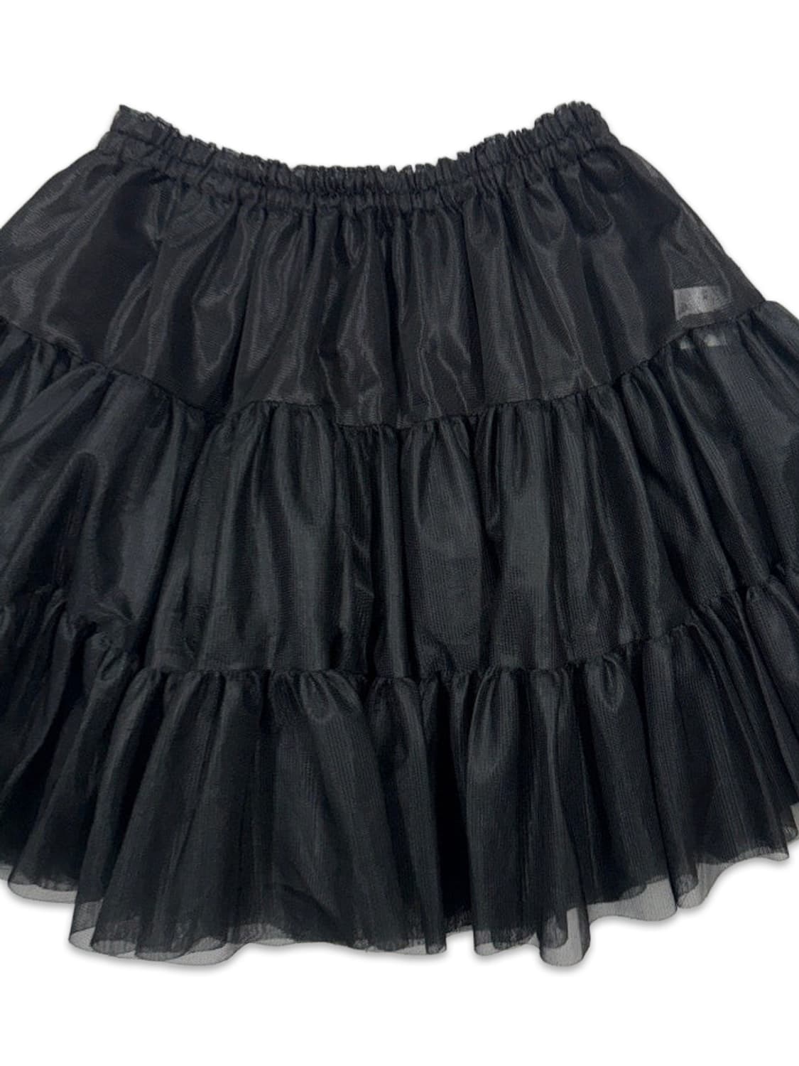 빈티지 블랙 시스루 프릴 레이어드 스커트 상품이미지2