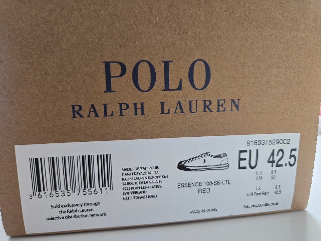 폴로 에센스 100 캔버스 캡토 스니커즈 레드 상품이미지9