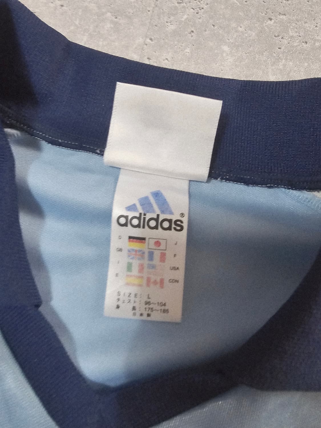 대장💙아디다스 삼선 스카이블루 배색 트레이닝 반팔 상품이미지7