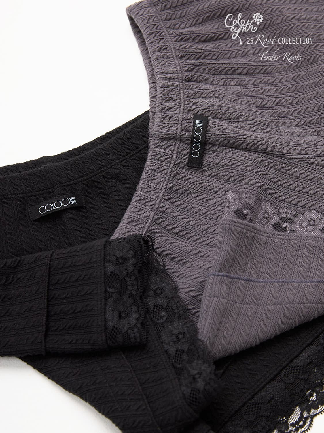 콜로신스 ANFORA LACE SHORTS DARK GRAY 상품이미지3