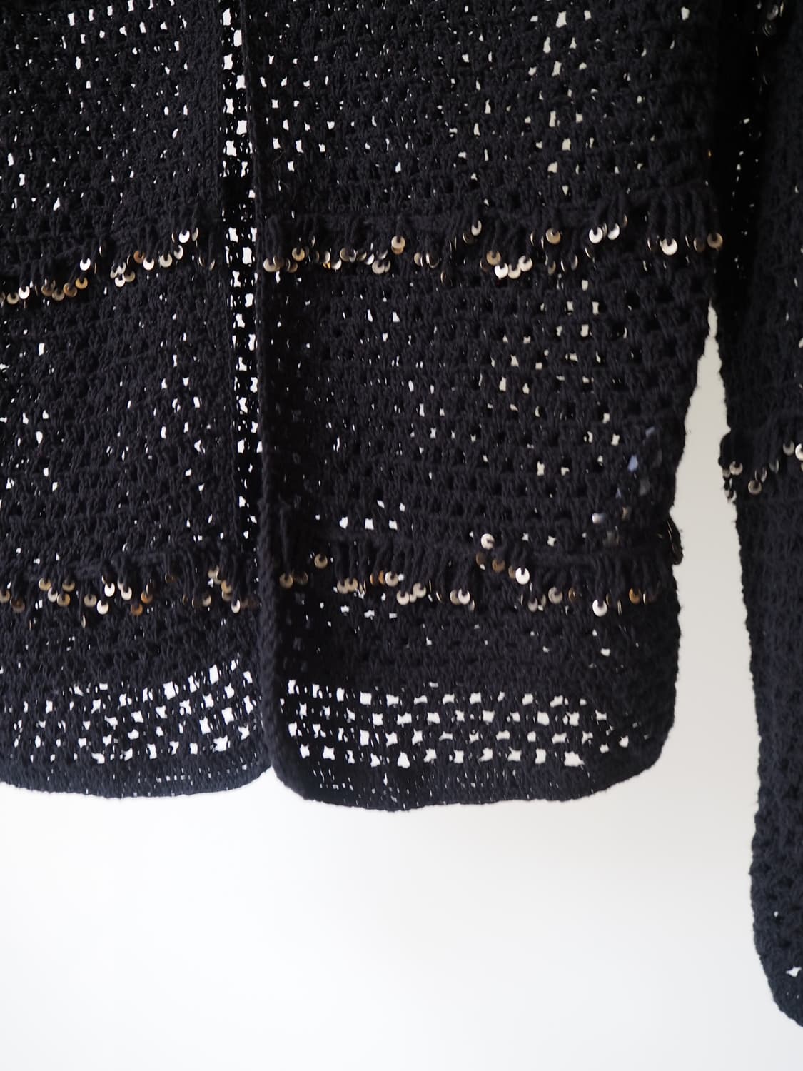 vintage sequin trim cardigan 상품이미지4