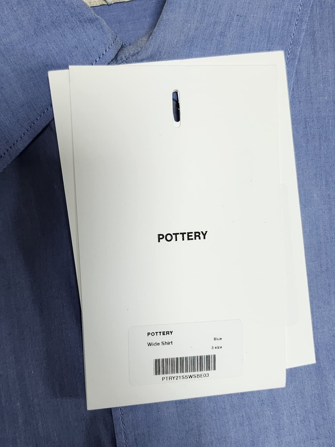 [3] 포터리 와이드 셔츠 블루 상품이미지3