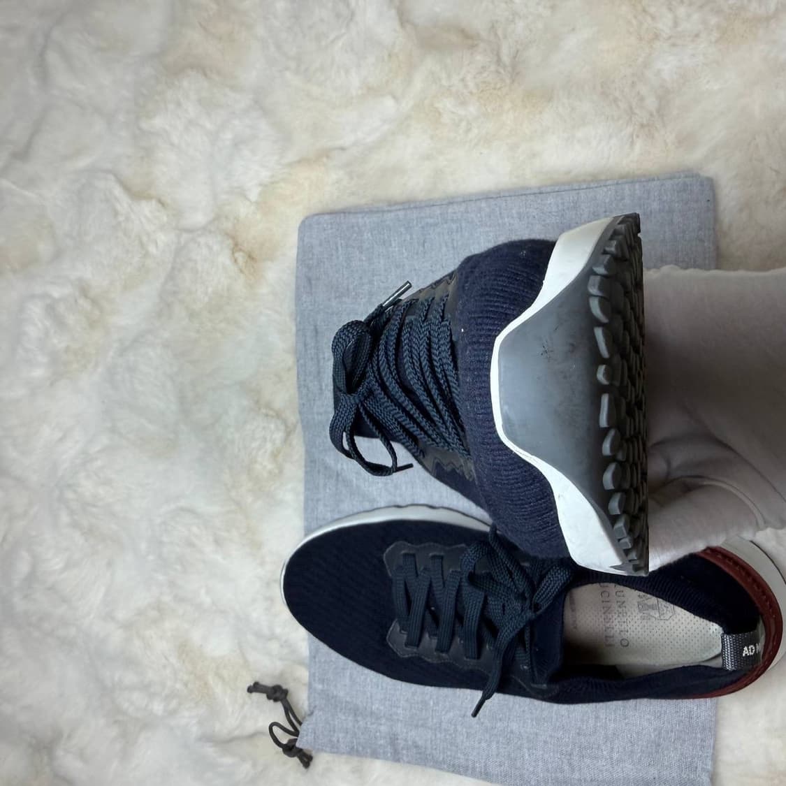 [새상품급/정품] 브루넬로 쿠치넬리 니트 폴리쉬드 카프스킨 스니커즈  상품이미지8