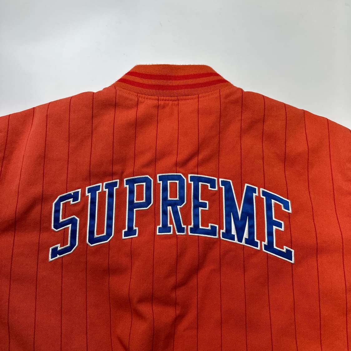 SUPREME 19SS Pinstripe 슈프림 바시티 자켓 상품이미지9
