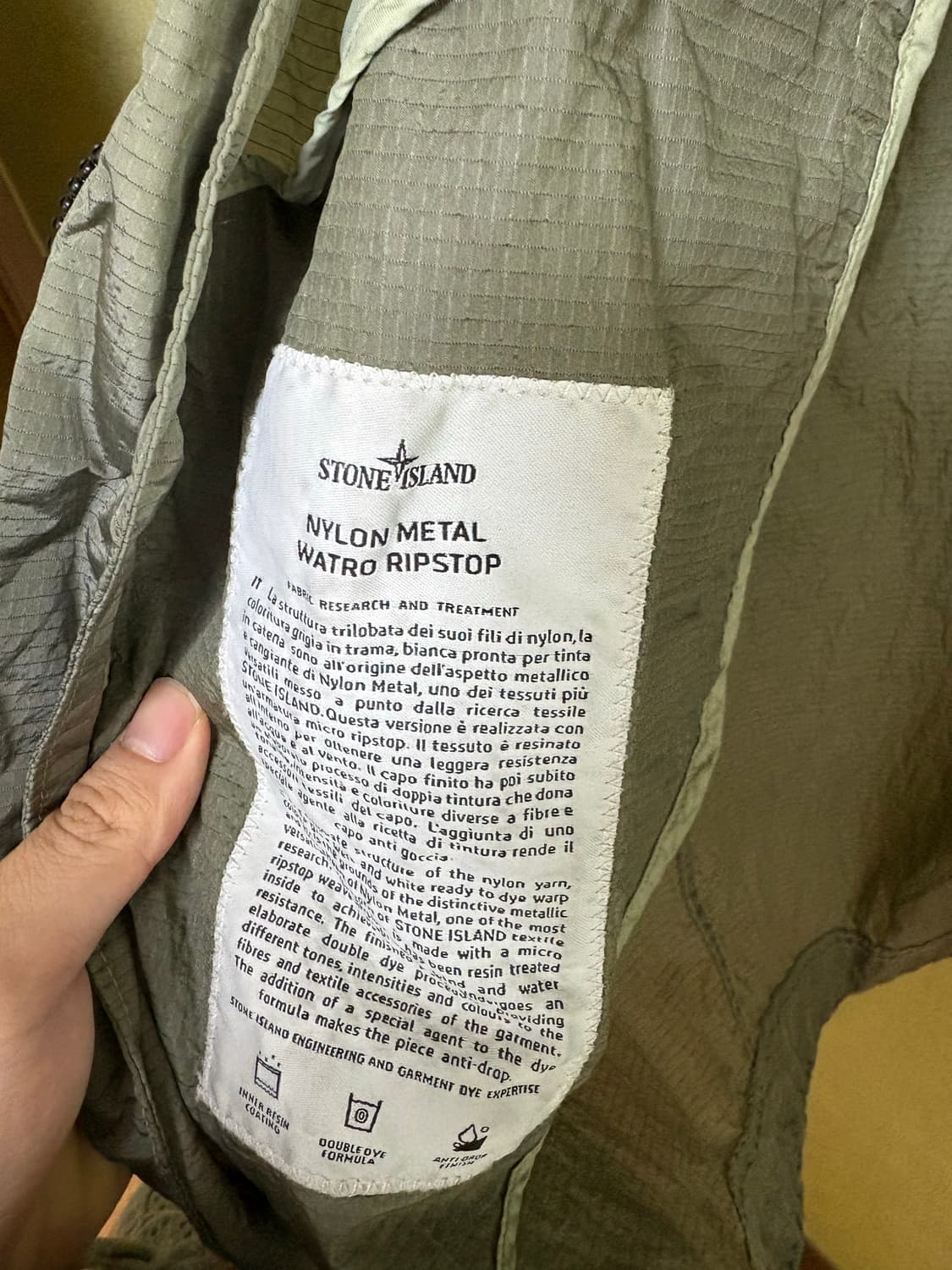 스톤아일랜드 나일론메탈 립스탑 오버셔츠 M 상품이미지3