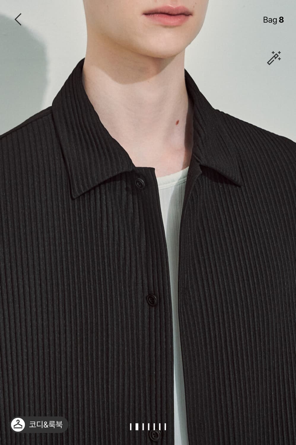 타임옴므 플리츠 스트레치 셔츠 100 상품이미지2