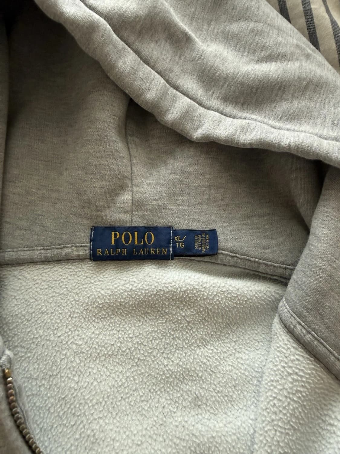 폴로 랄프로렌 USA 성조기 패치 빅포니 후드집업 그레이 상품이미지4