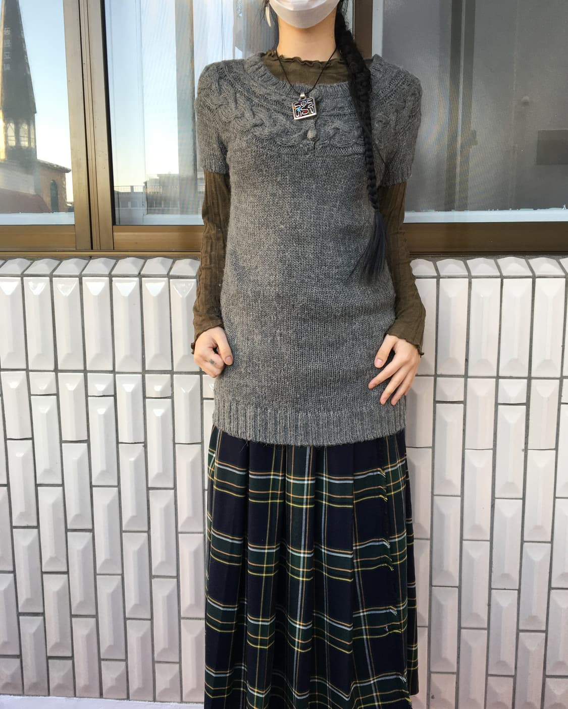 Button point knit 상품이미지1