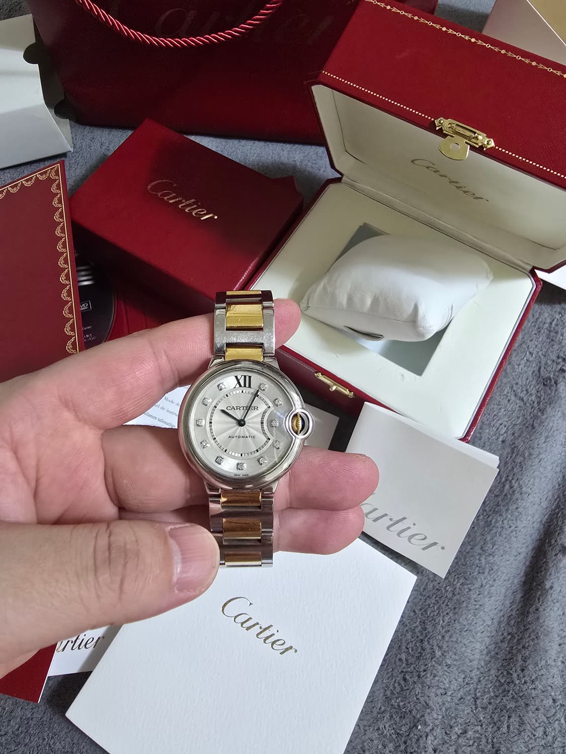 [급매] 까르띠에 발롱블루  핑크골드 콤비 / 다이아 11p / 상품이미지8