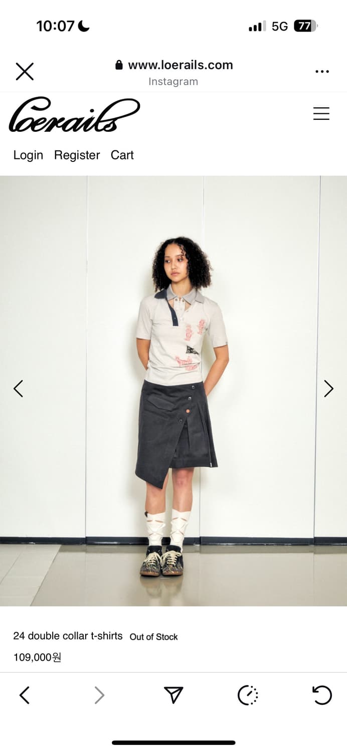 로레일즈 더블 카라 티셔츠 상품이미지2