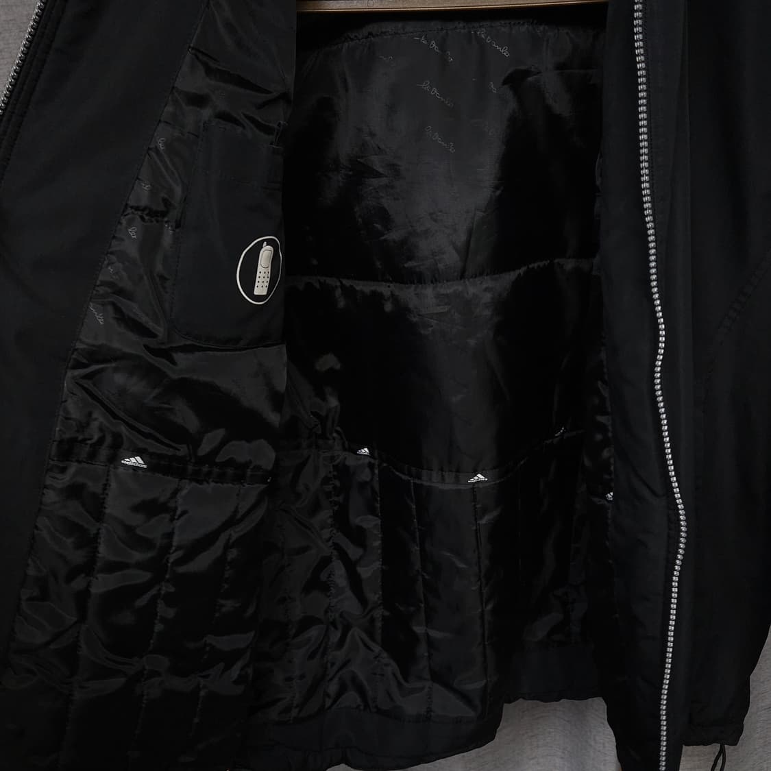95-100 ) 아디다스 올드스쿨 누빔 후드 바람막이 점퍼 상품이미지5