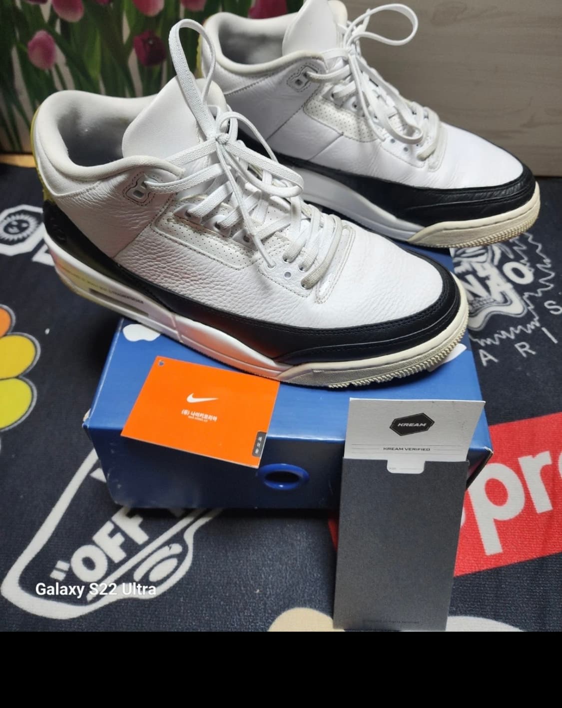 조던3x프라그먼트 SP 블랙화이트 상품이미지1