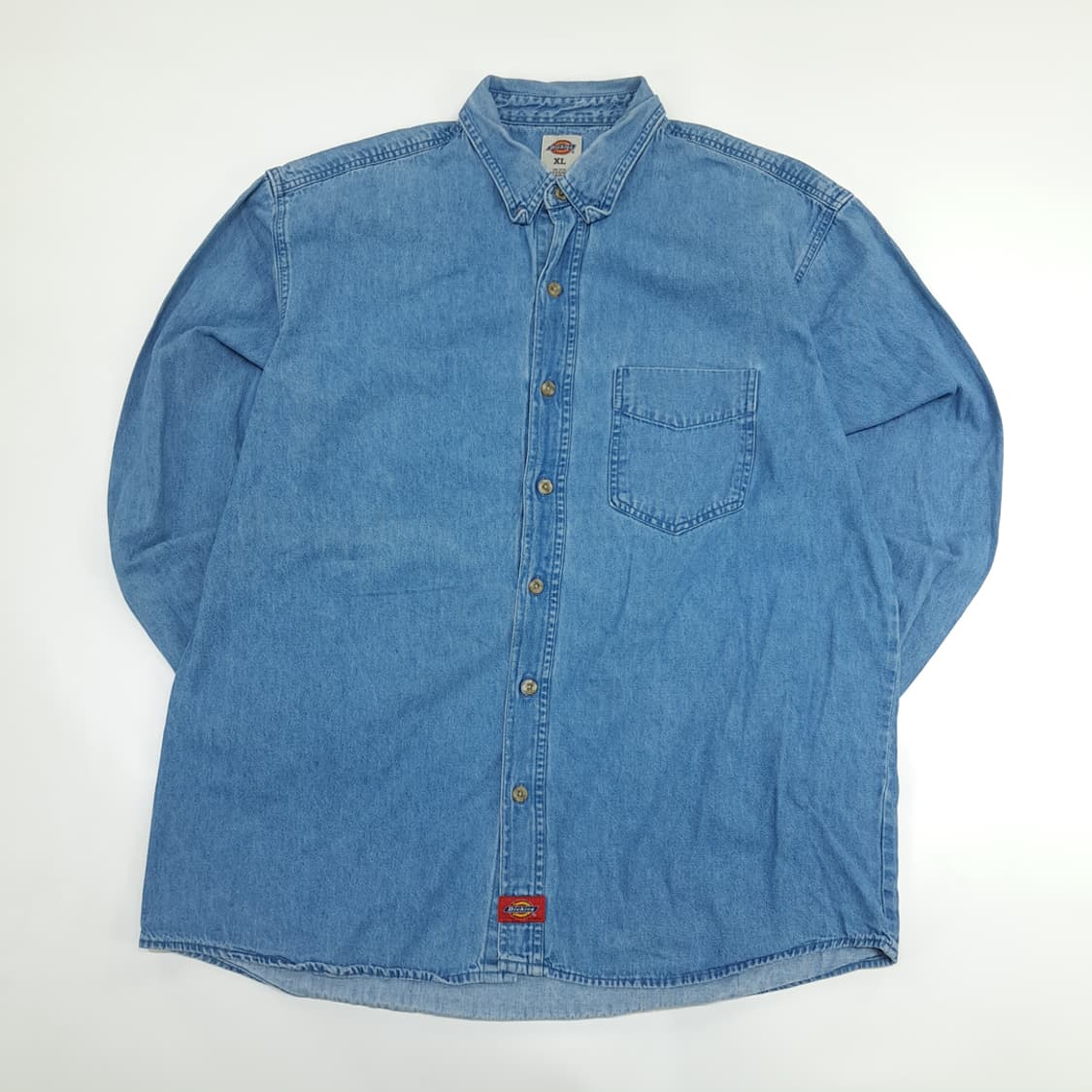 Co830 XL 디키즈 00s 연청 데님 긴팔 셔츠 상품이미지1