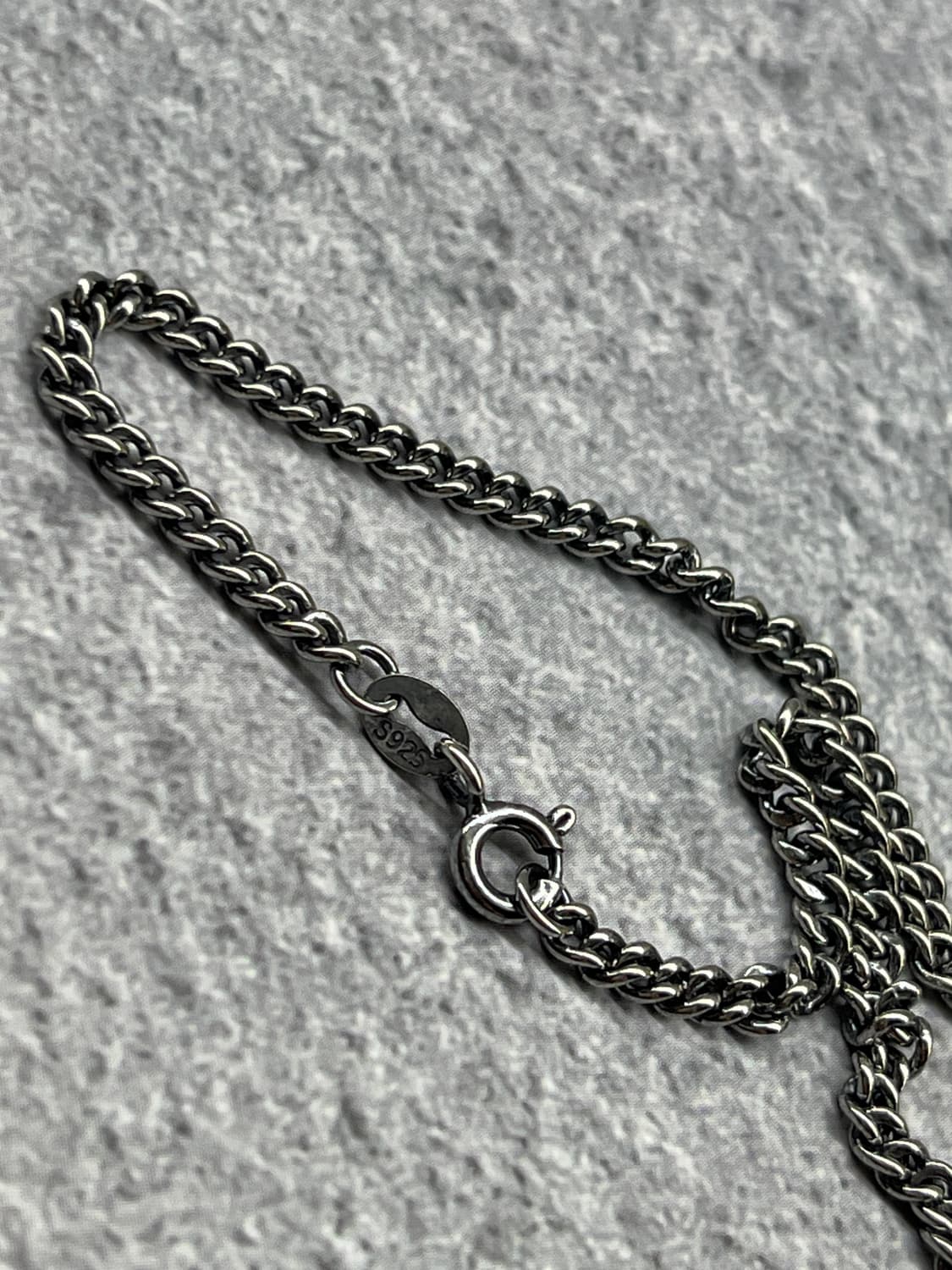 짧은핏 쿠반체인목걸이 (50cm) 남자목걸이 여자목걸이 크롬하츠무드 상품이미지5