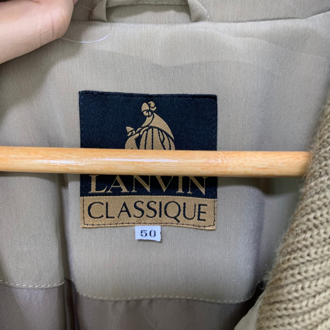 LANVIN 랑방 베이지 패딩 봄버 자켓 점퍼 50사이즈 남녀공용빈티지 상품이미지7