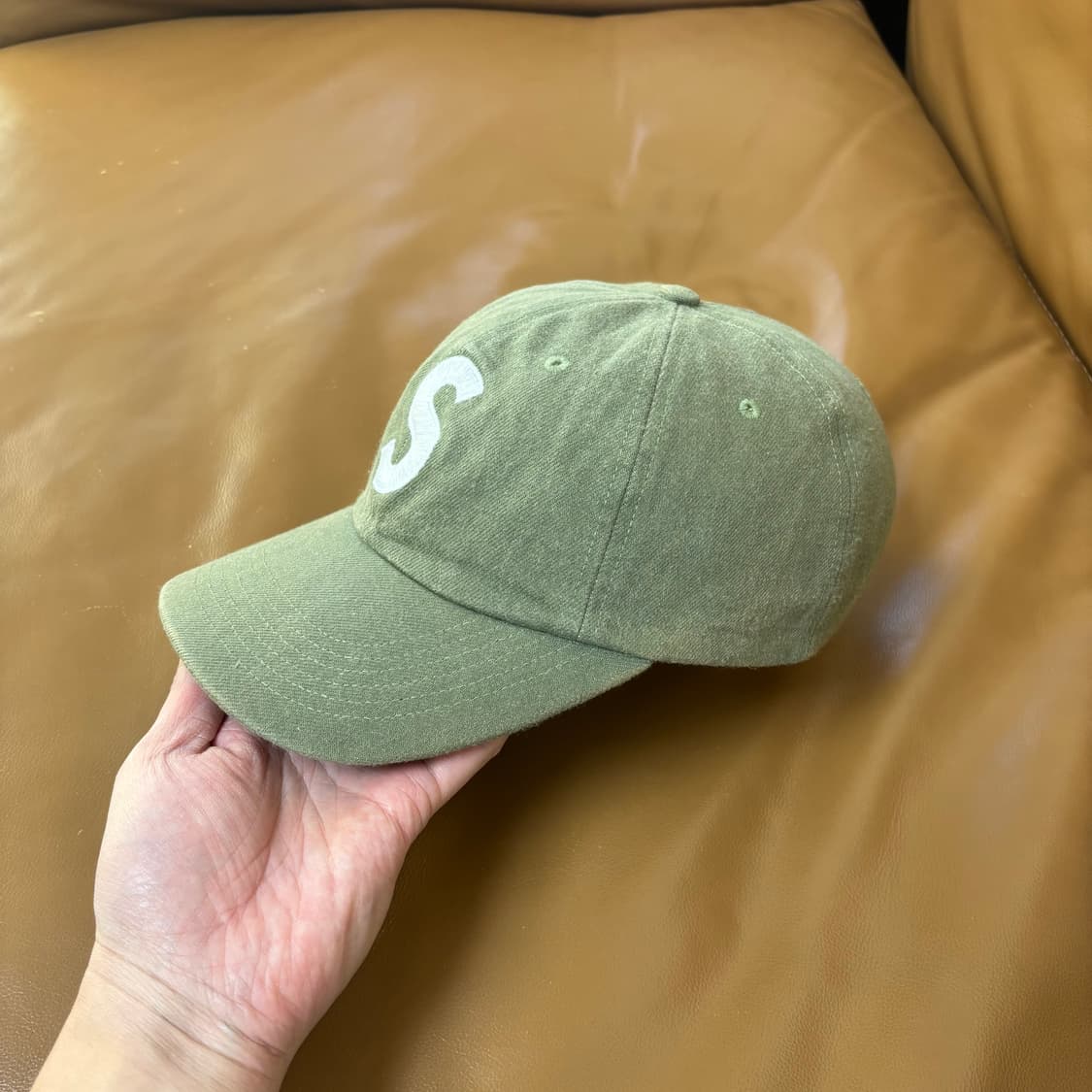 슈프림 S로고 6패널 볼캡 모자 22SS 케블라 올리브 카키 상품이미지4