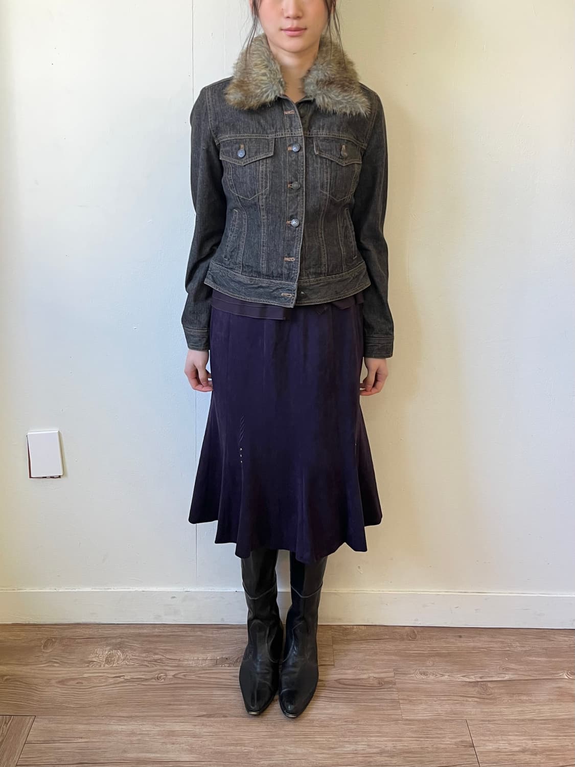 Japan vtg 퍼플 스커트   상품이미지8