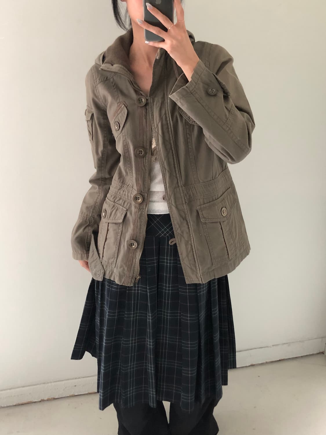 일본빈티지 사파리 후드자켓  상품이미지2