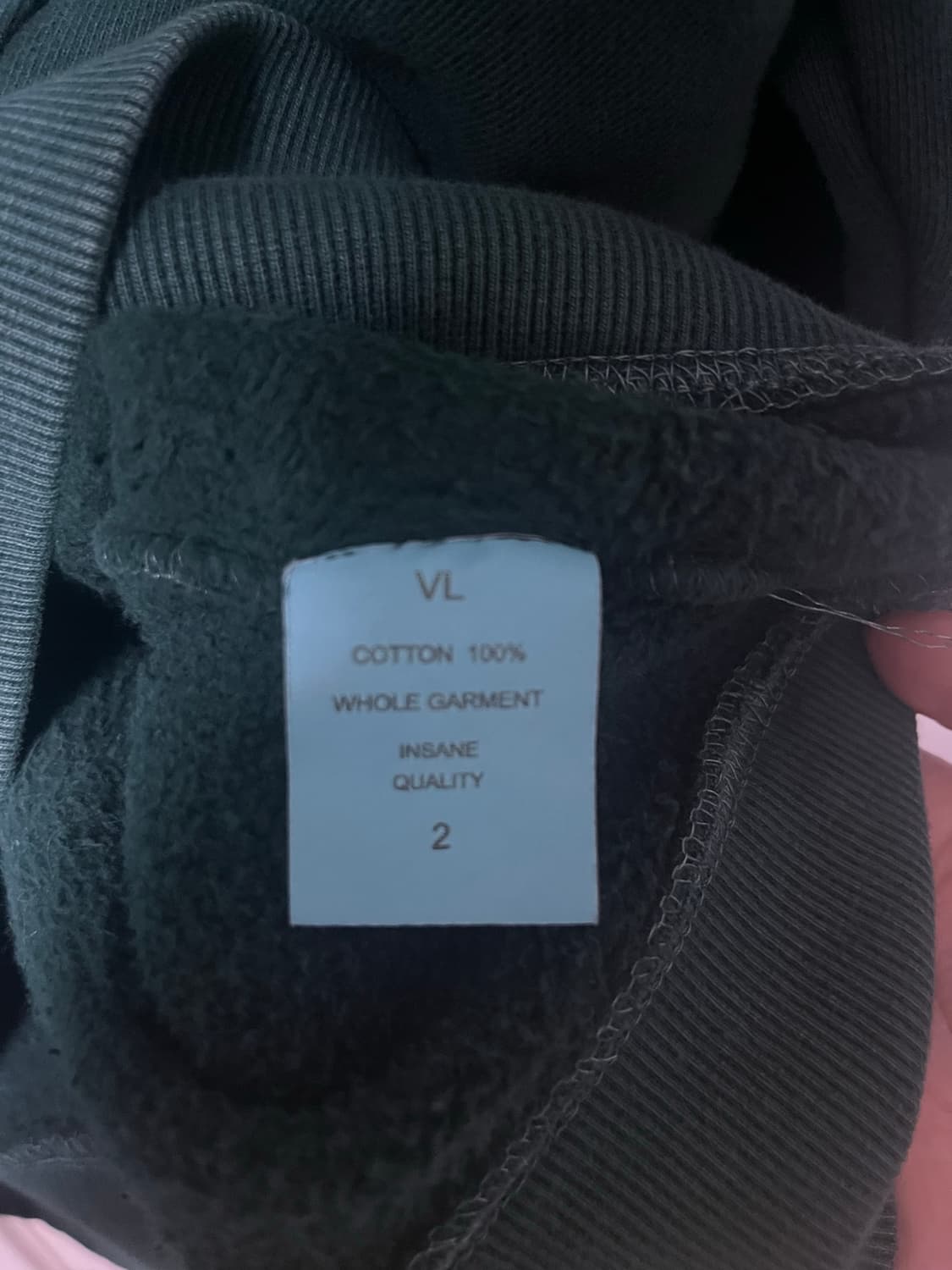 블라인드파일즈 블랭크 후드 그린 XL(2) 상품이미지4