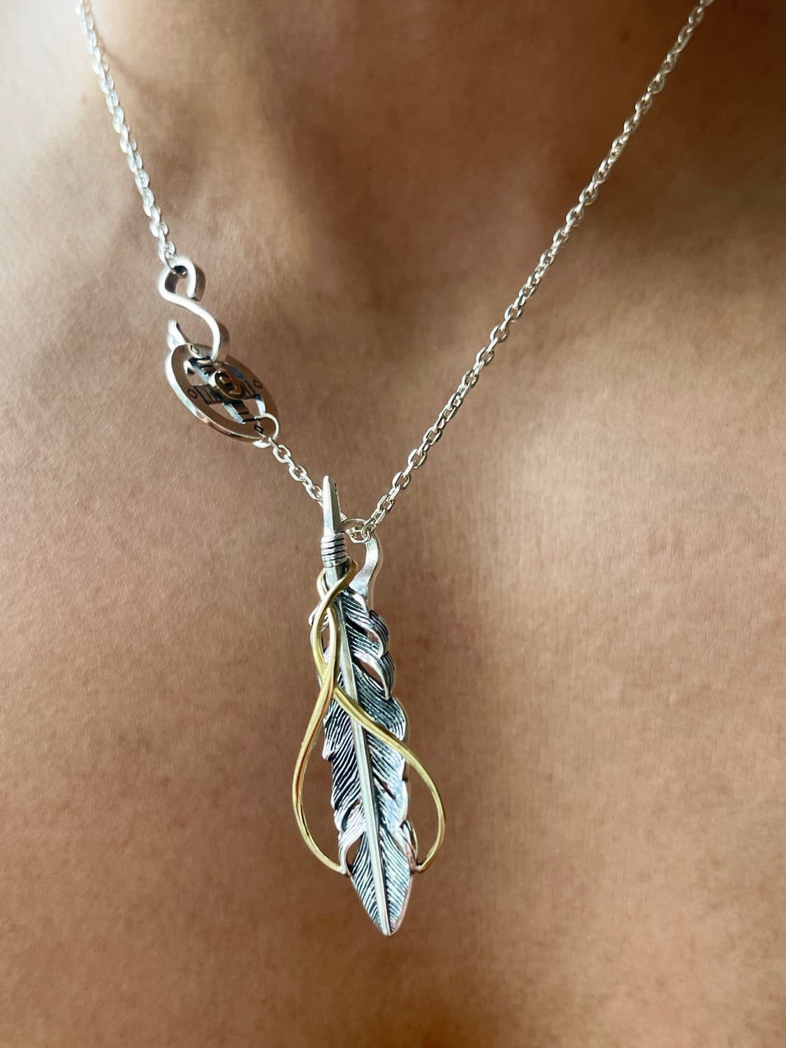 Quiet Wing Necklace 실버 페더목걸이  상품이미지4