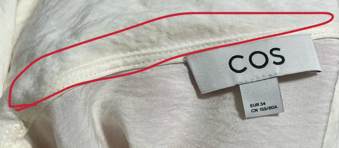 (급처) COS 드로우스트링 퍼넬넥 블라우스 아이보리 34 싸이즈 상품이미지9