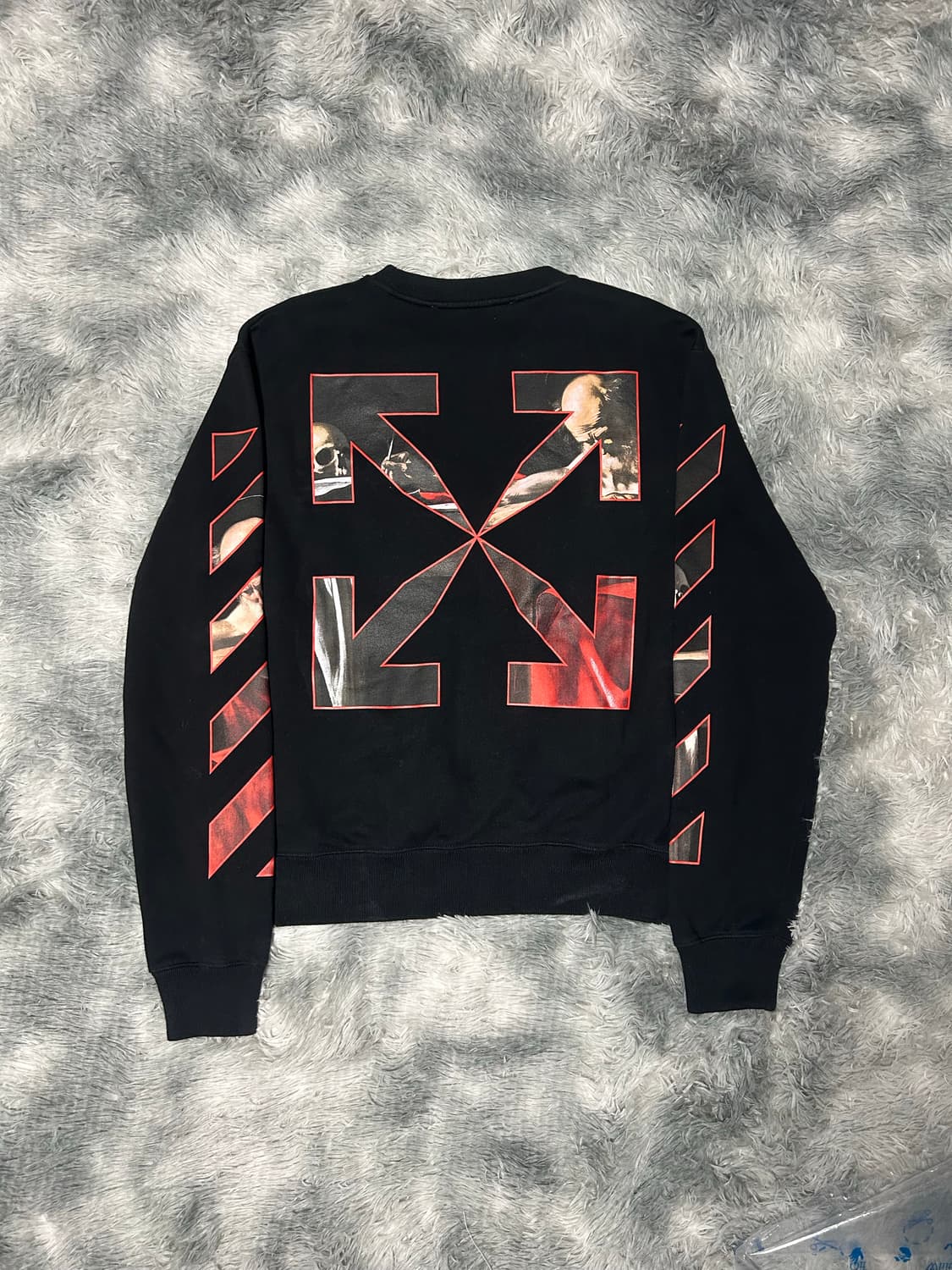 [L size] 오프화이트 카라바조 맨투맨 상품이미지1